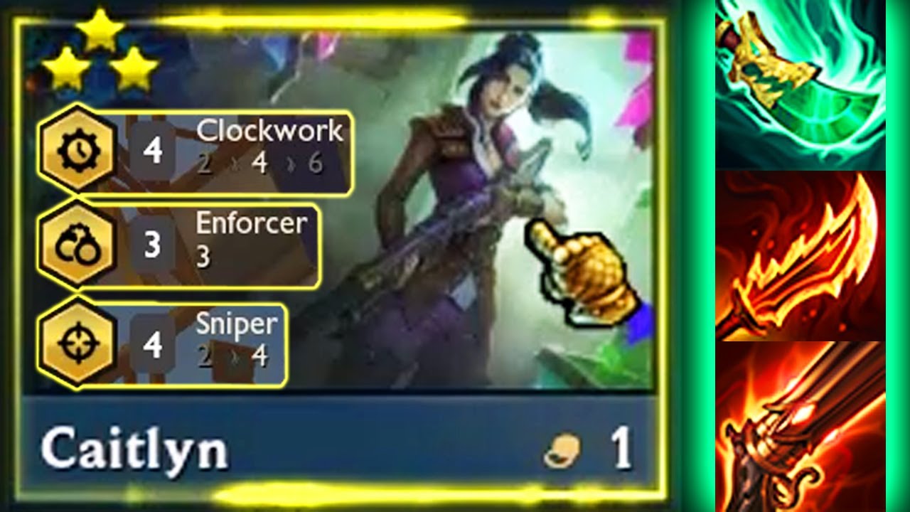 3 Star Caitlyn / 2 Mana Augments + 4 Clockwork | TFT Set 6.5