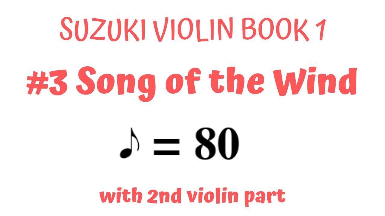 SONG OF THE WIND 💨🍃| Suzuki Violin Book 1-3 🎻SLOW | Sheet music with 2nd violin part to Play-Along