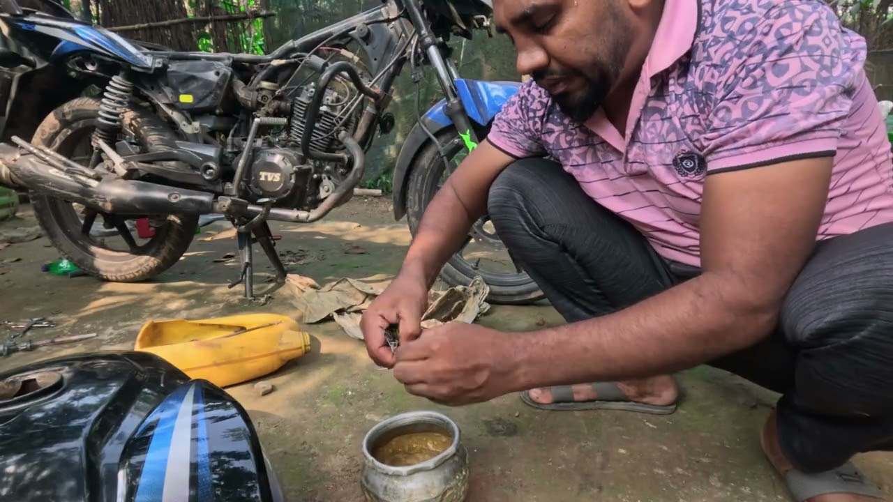 বাইকের টাংকি পরিষ্কার করার নিয়ম।কিভাবে বাইকের তেলের টাংকি পরিষ্কার করবেন। টাংকির ঝং সহজে রিমুভ করুন