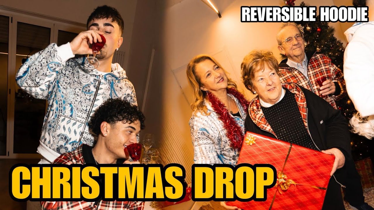 NONNI INDOSSANO FELPE REVERSIBILI - Christmas Drop Hoodie Reversibili