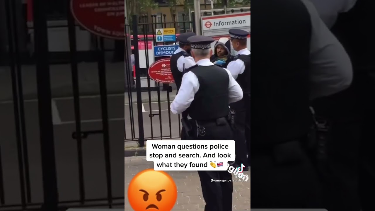 police stop and search and find a knife 