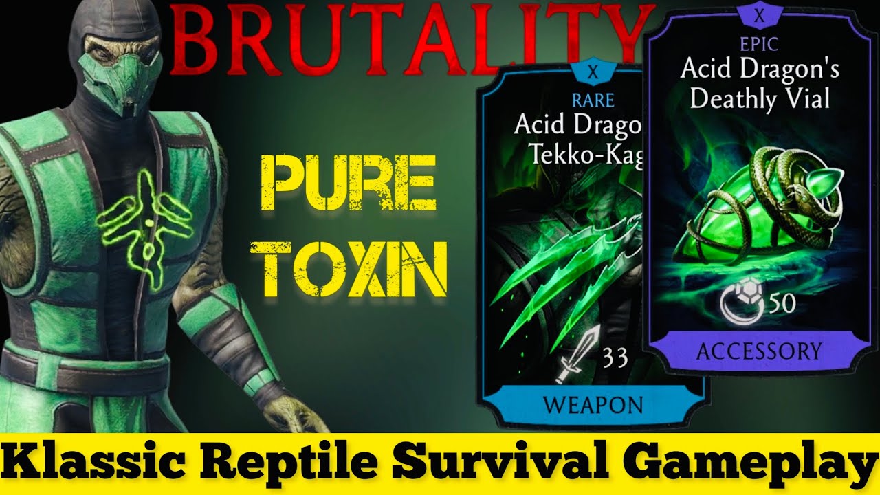 Klassic Reptile 🦎 faced Fully Loaded Best Equipment team | Survivor Mode Series | MK Mobile