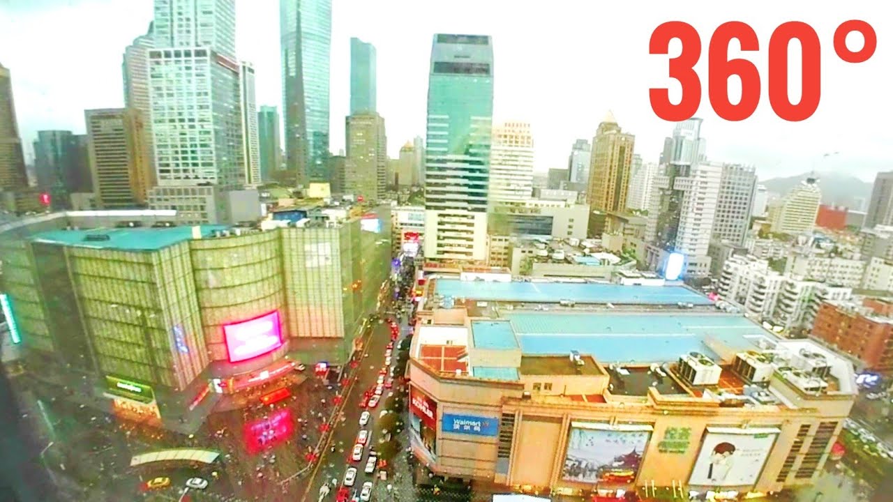 360 Timelapse video VR Box Skyscrapers Nanjing China Novotel City Central
