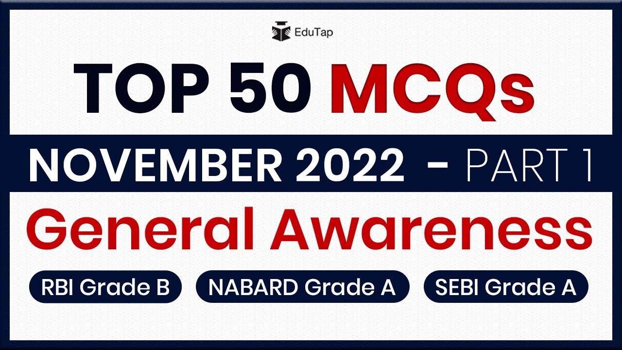 Current Affairs Important MCQs Revision | General Awareness Questions for Phase 1 | RBI, NABARD,SEBI