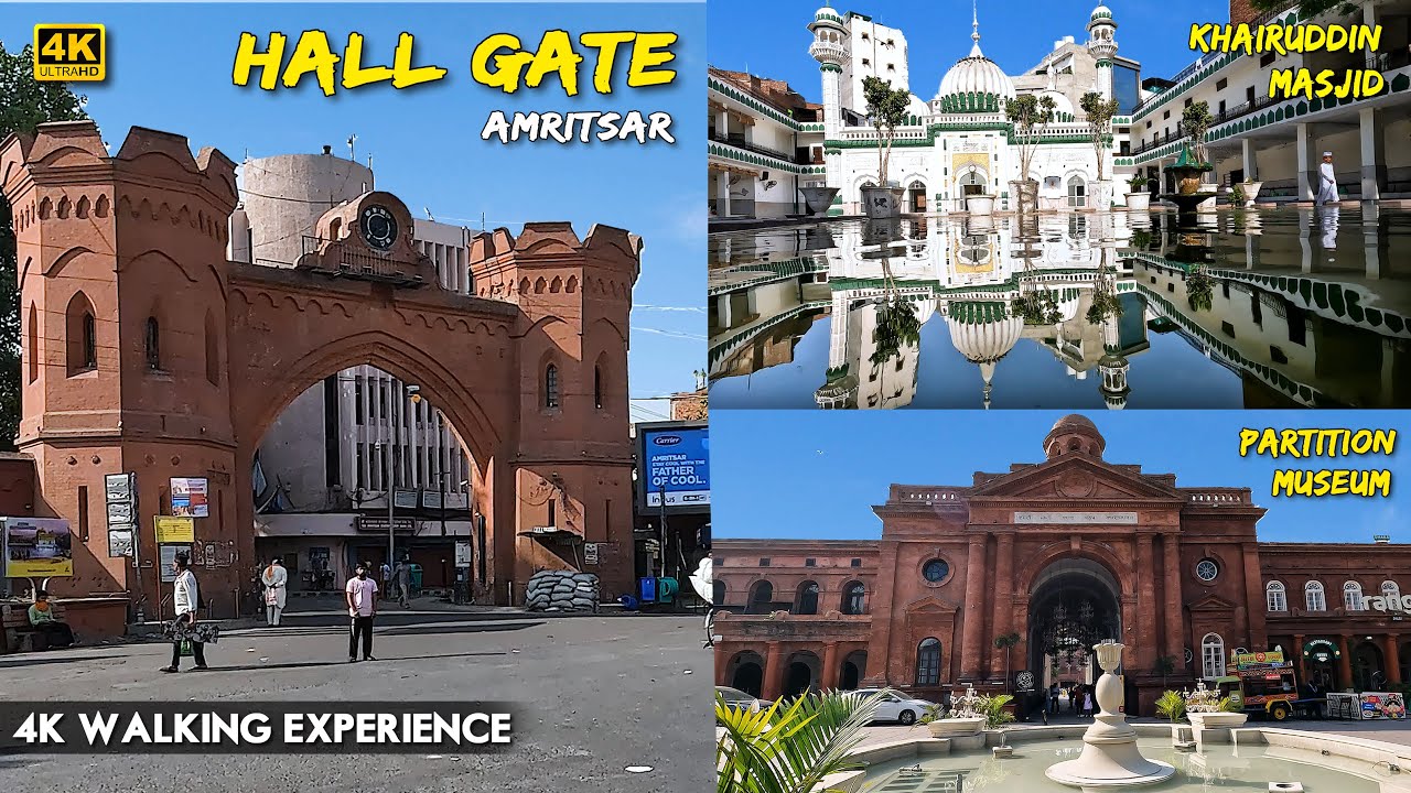HALL GATE AMRITSAR | हॉल गेट | KHAIRUDDIN MASJID | 4K WALKING TOUR |   #amritsar #4kwalking