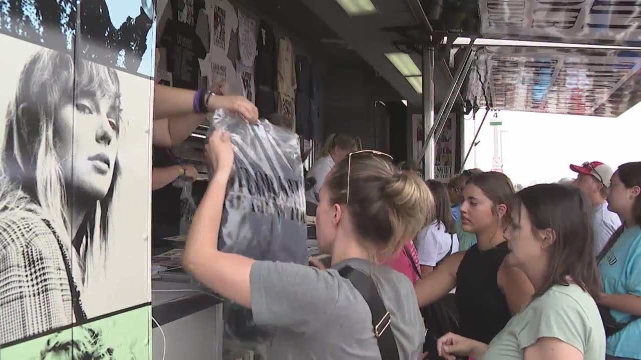 Taylor Swift fans line up hours in advance to snag 'Eras Tour' merch