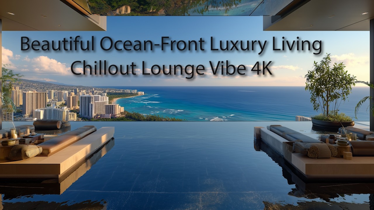 Beautiful Ocean Front Luxury Living with a Chillout Lounge Vibe 4K