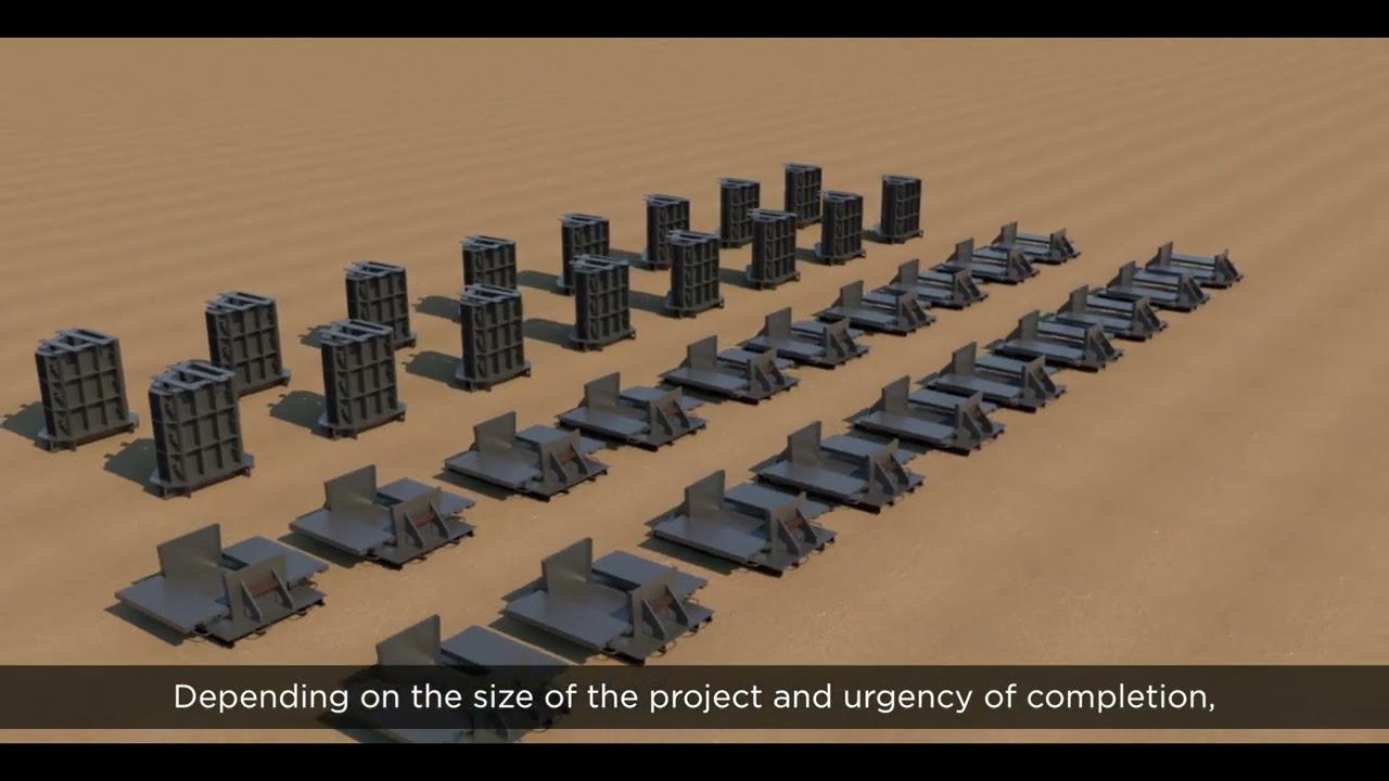 LITHELYARCH Technology Animation of Precast Block Casting
