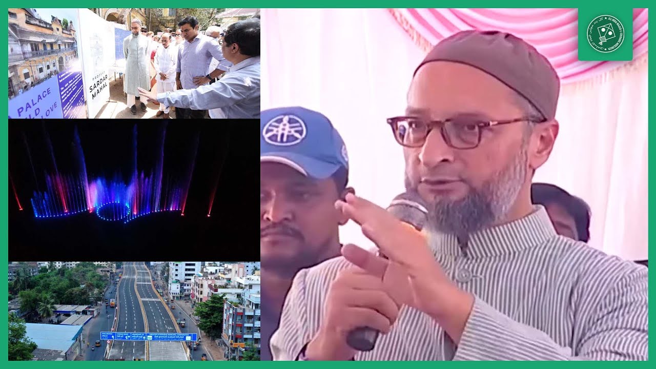 Asad Owaisi addressed after initiation of various development & restoration works in Hyderabad