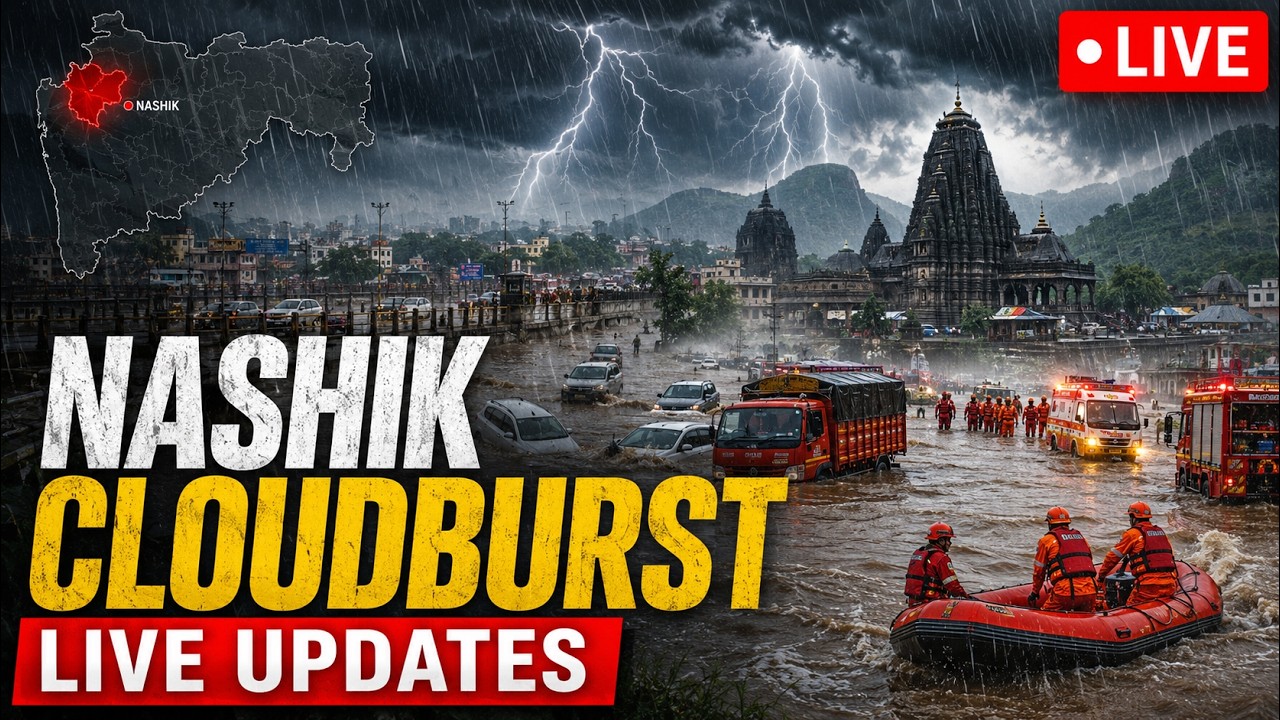 Nashik Cloudburst LIVE | Red Alert, Heavy Rain, Flood Updates, Road Closures & Weather News