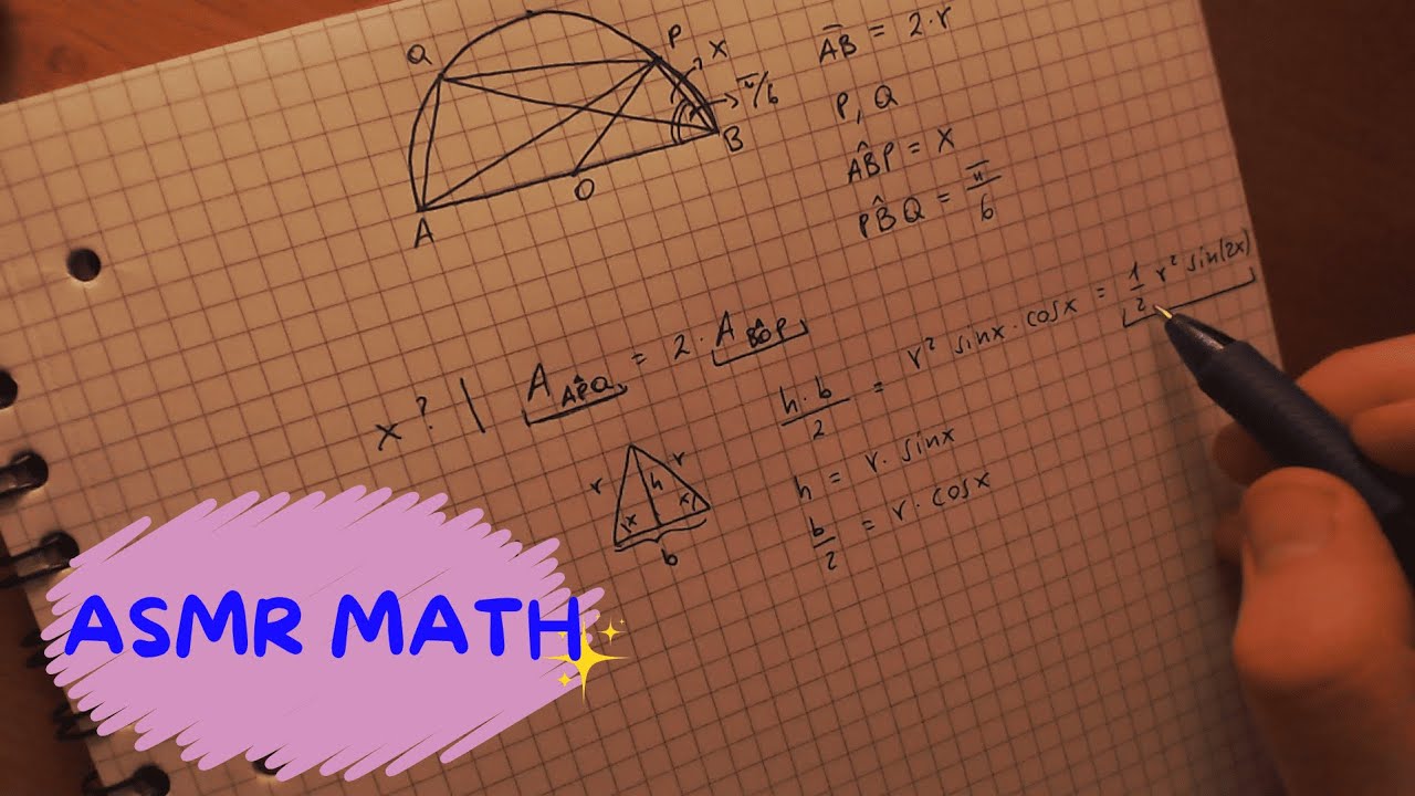 ASMR📚 - Solving a MATH PROBLEM 🖋️