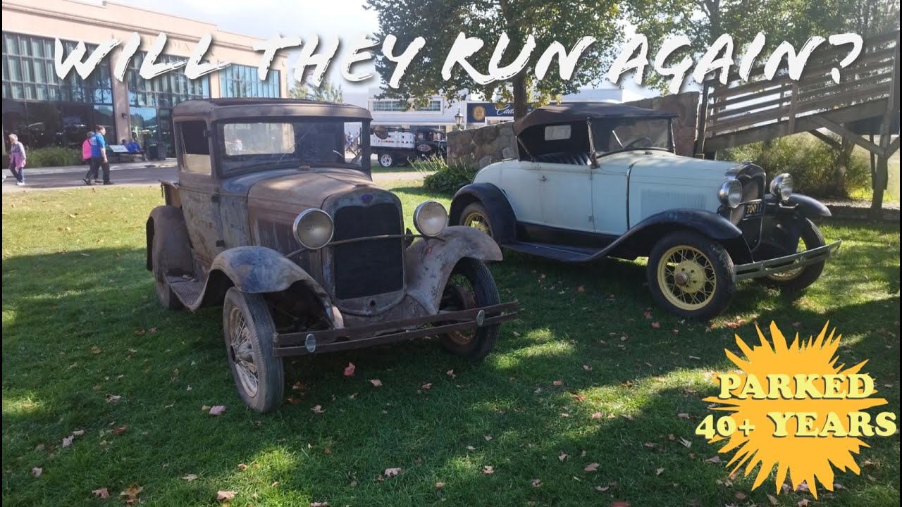 Model A Days is here! Will it run DOUBLE HEADER! Two Ford Model A's parked for 40+ years each!