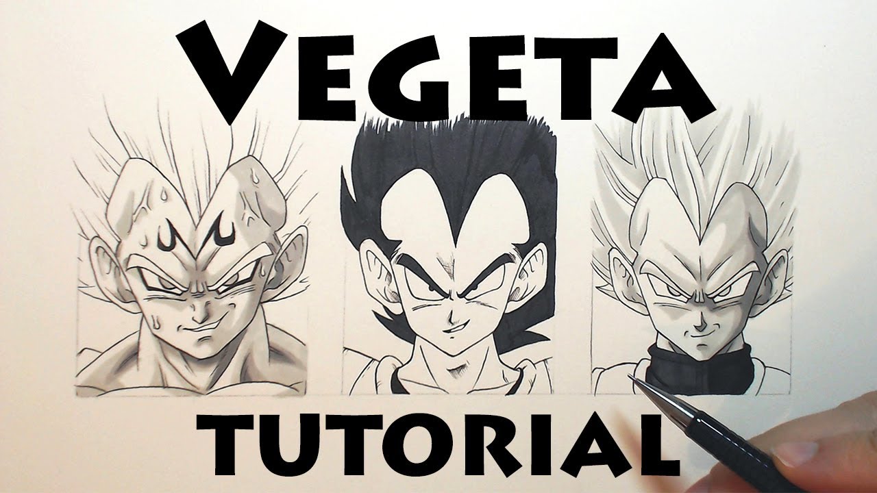 How To Draw VEGETA | VERY EASY - 3 Different Styles - Dragonball