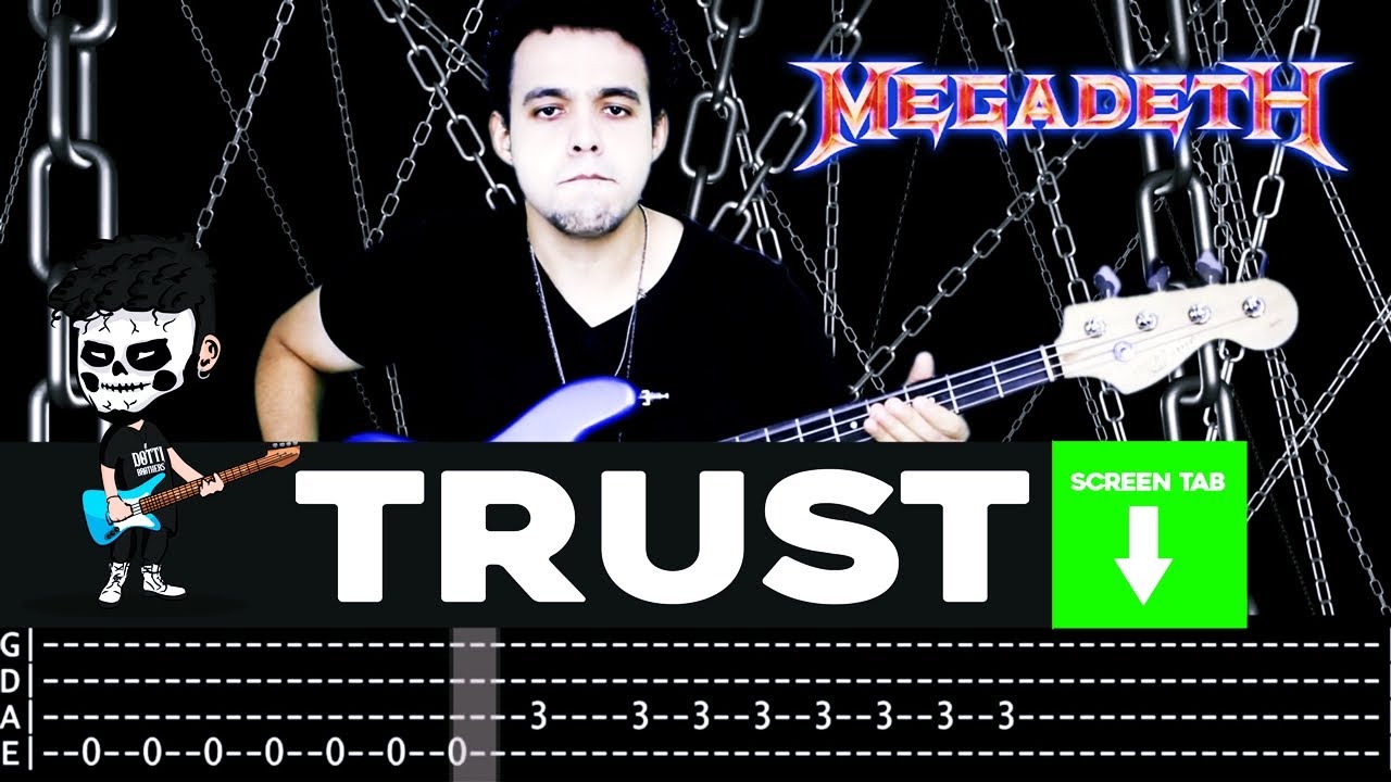 【MEGADETH】[ Trust ] cover by Cesar | LESSON | BASS TAB