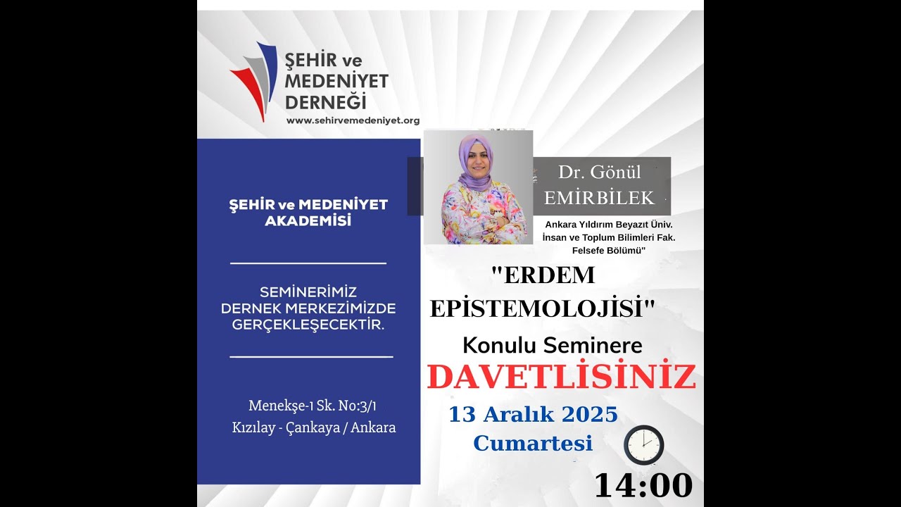 Dr. Gönül Emirbilek I Erdem Epistemolojisi
