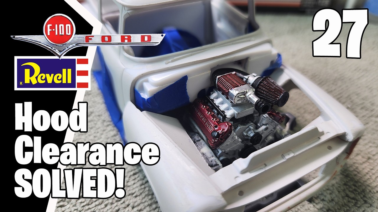 Ford FD-100 Model Truck Build – Episode 27 | Engine Moved Back & Hood Clearance SOLVED!