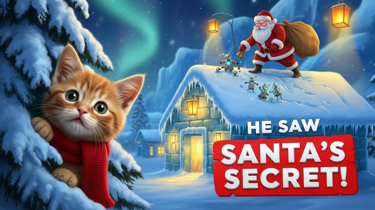 Ginger Kitten Joins Santa’s High-Tech Christmas Mission! 🎄🤖✨