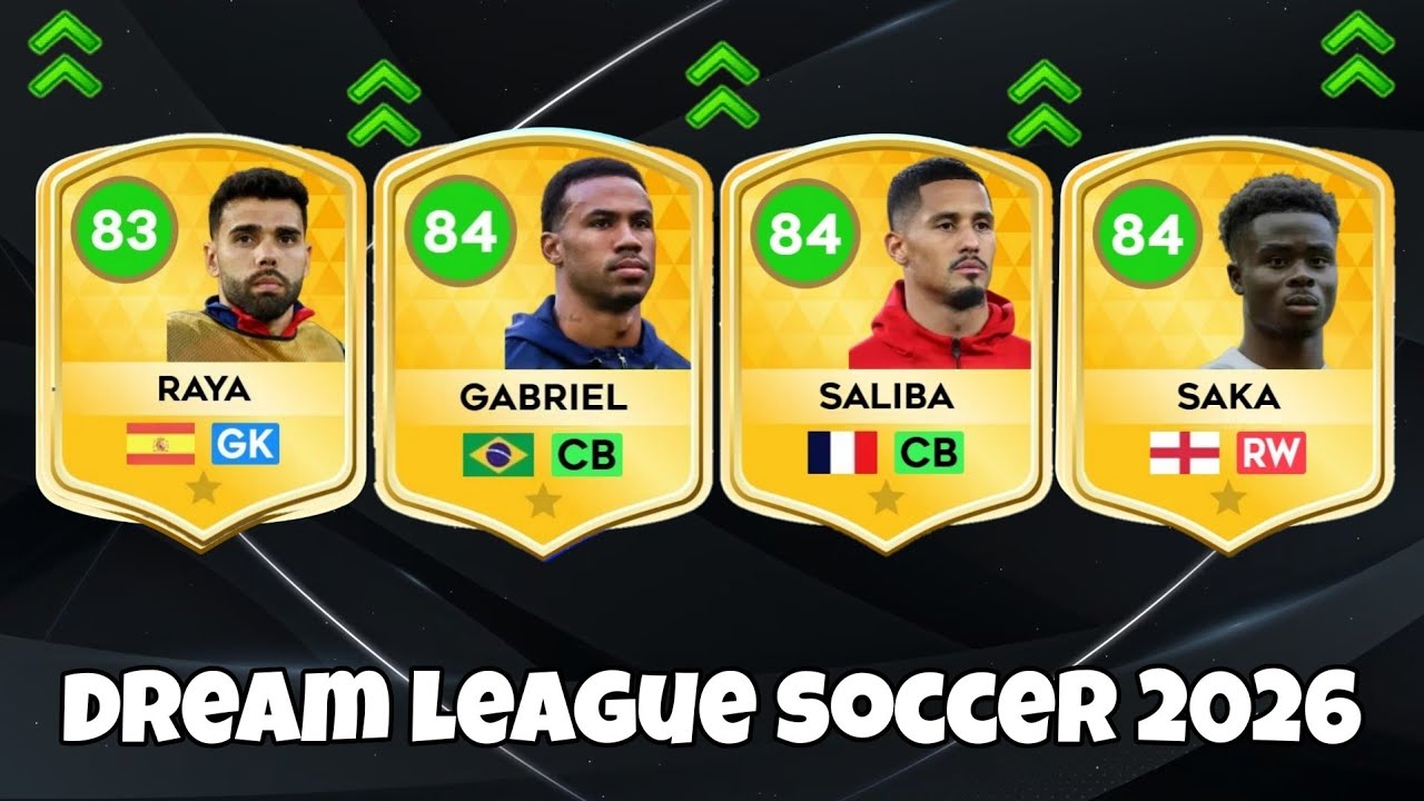 🔥 FULL ARSENAL PLAYERS NEW RATINGS IN DLS 26 ✅️😱 | ft. Saliba, Rice, Saka, ...