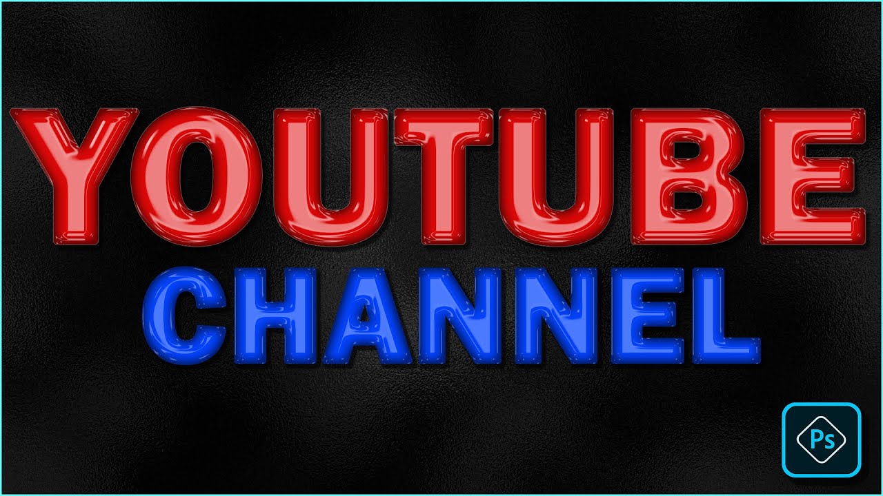 How to create a plastic text effect in photoshop | Glossy | Shiny