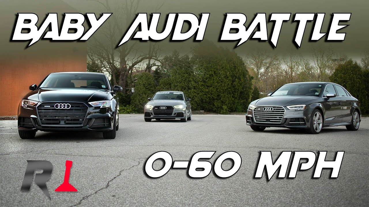 2020 Audi A3 vs. S3 vs. RS3: 0-60 Test!