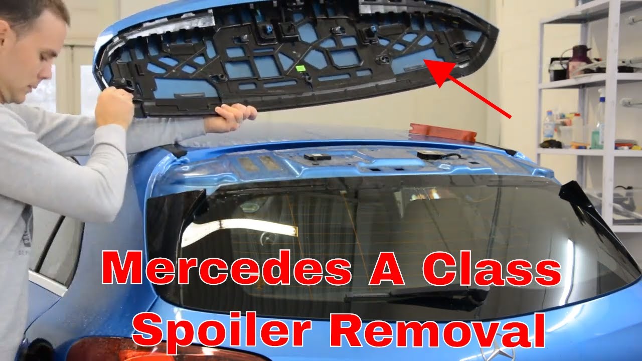 Mercedes-Benz W176  A-Class spoiler and third brake light removal