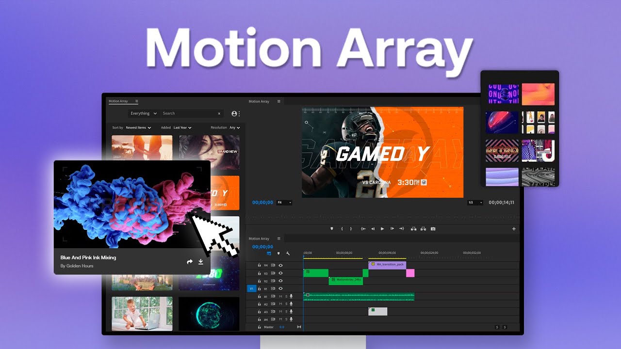 Как работает Motion Array? (Учебное пособие) Фондовые носители для ваших проектов