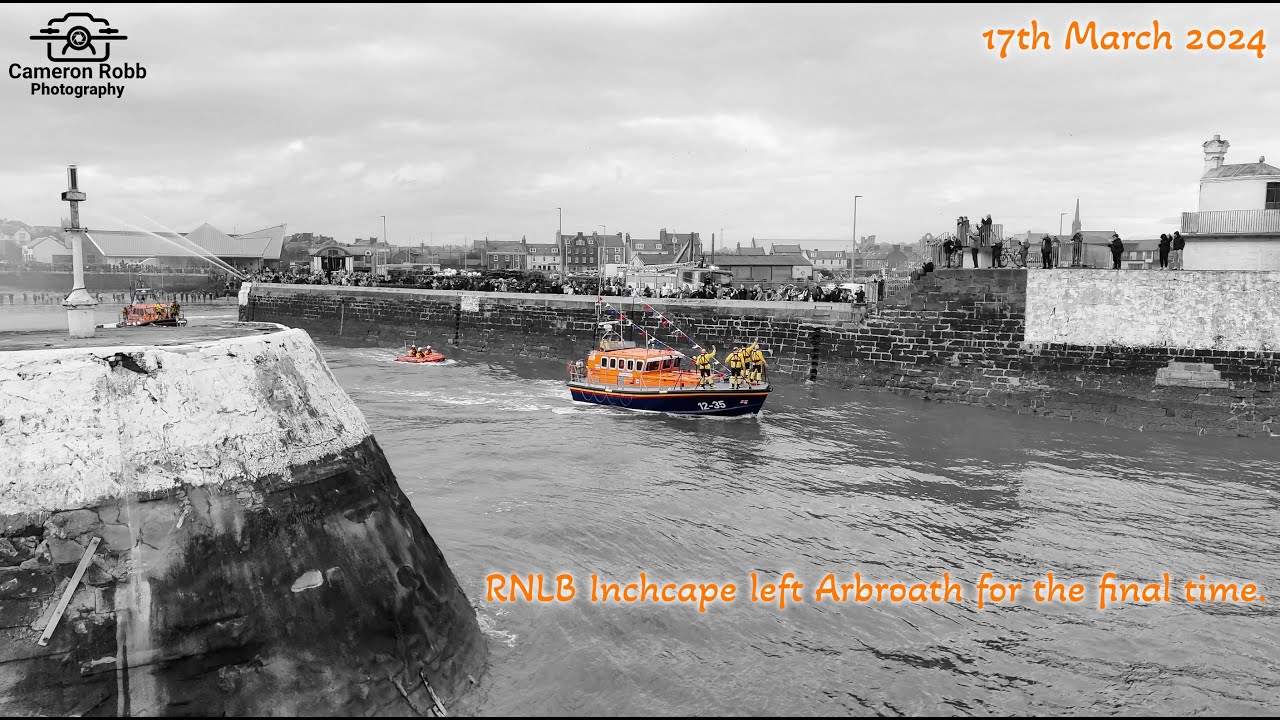 RNLB Inchcape final departure from Arbroath
