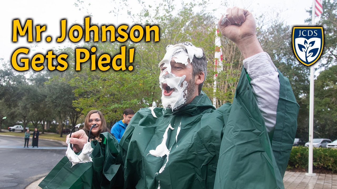 Mr. Johnson Gets Pied!