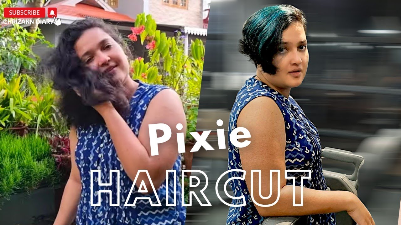 PIXIE HAIRCUT 💇‍♀️ Bold Trendy Asymmetrical Pixie Haircut | Pixie Hair Color Idea | Blue Highlights