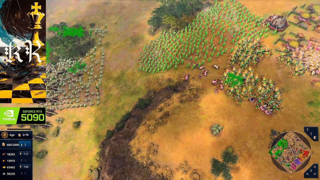 Age of Empires 4 | 4K Ultra RTX 5090 | Ayyubids Total Domination On Golden Horde & Knights Templar