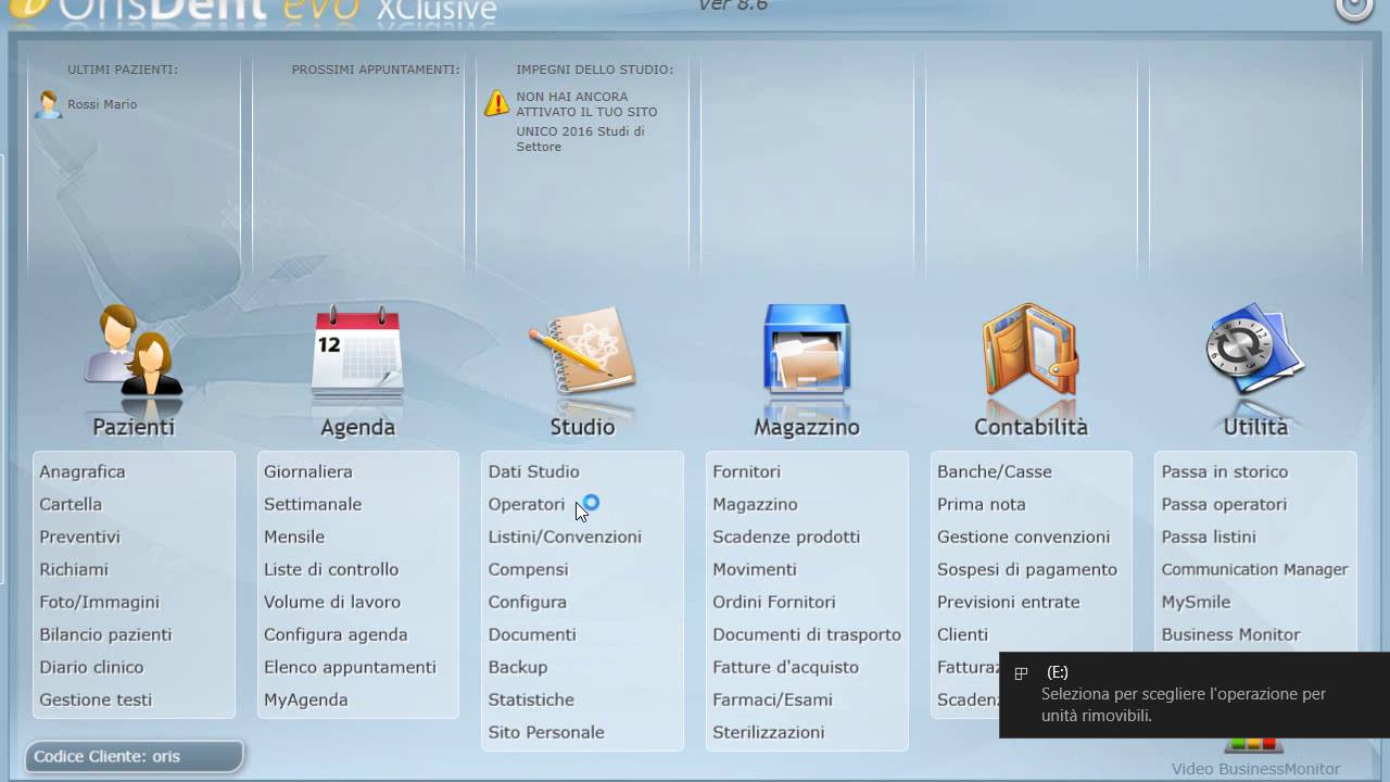 Tutorial Back up con OrisDent evo