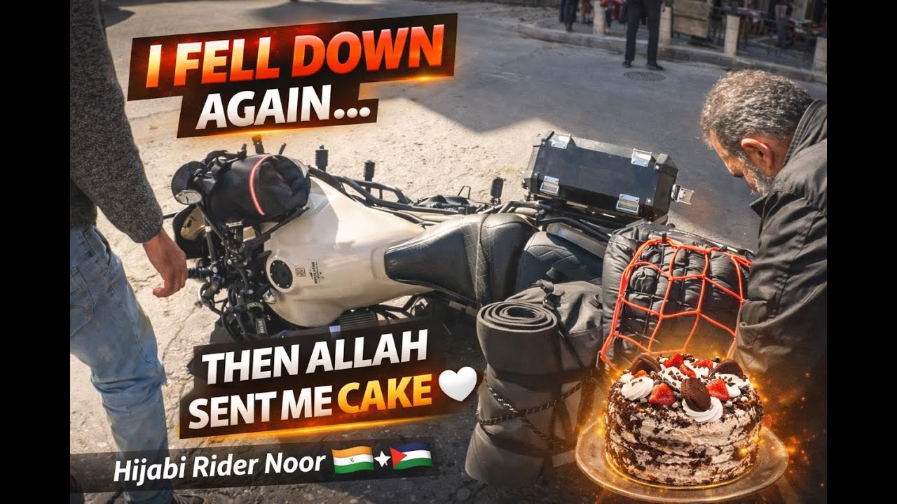 I Fell Down Again in Jordan… Then Allah Sent Me a Cake ❤️| India to Jordan |Iraqborder