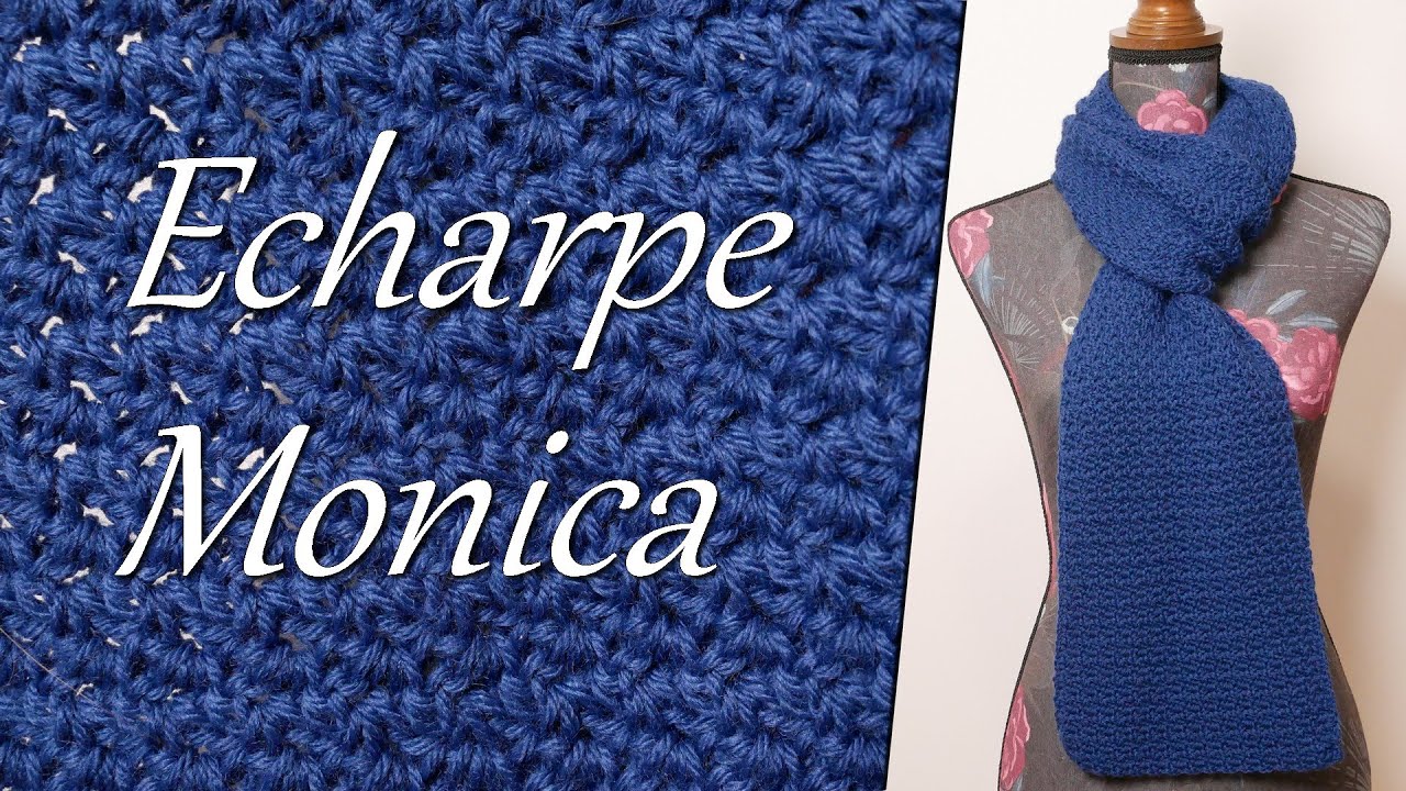 Tuto Echarpe Monica au point monique au crochet