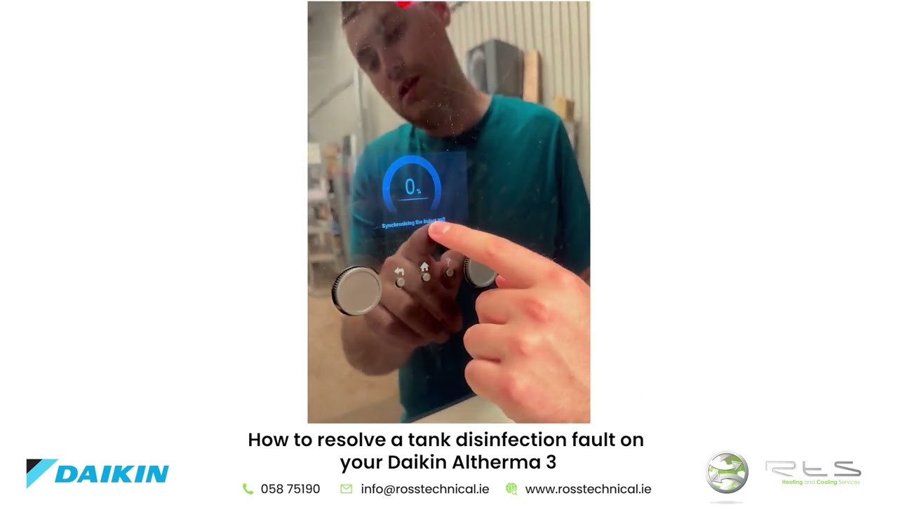 How to resolve a tank disinfection fault on your Daikin Altherma 3