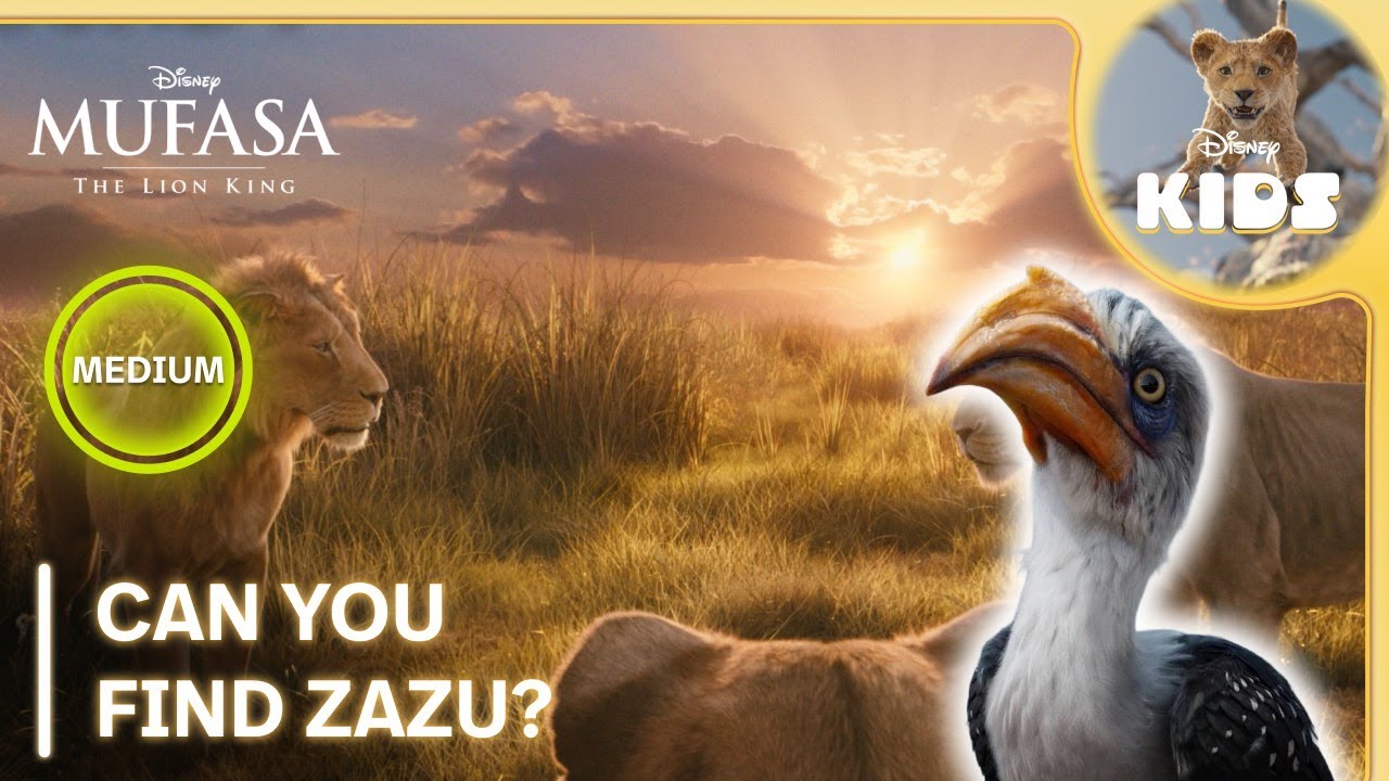 Can You Find Zazu? 🔍 | Level: MEDIUM | Mufasa: The Lion King | @disneykids