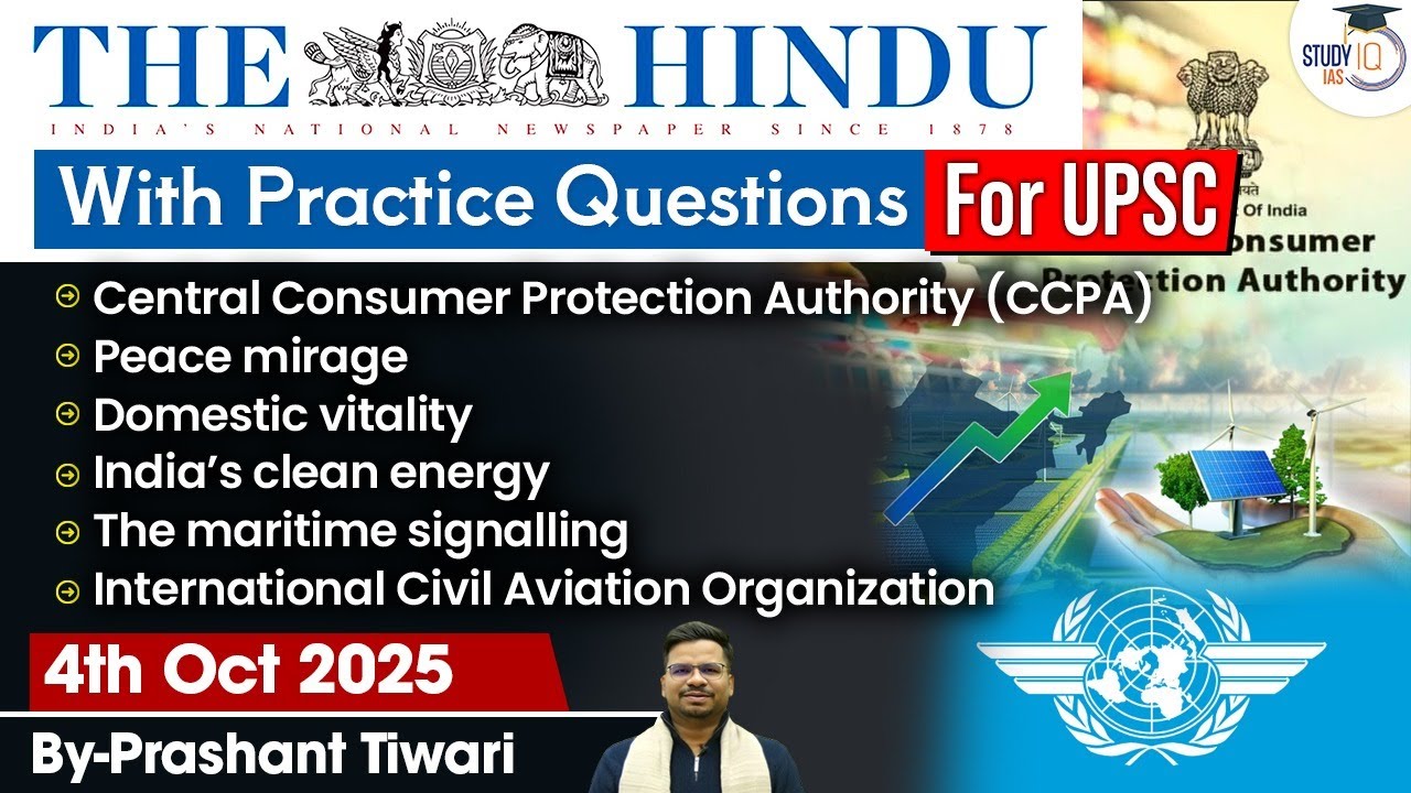 The Hindu Analysis | 4th October 2025 | The Hindu News Paper Today With Practice Questions
