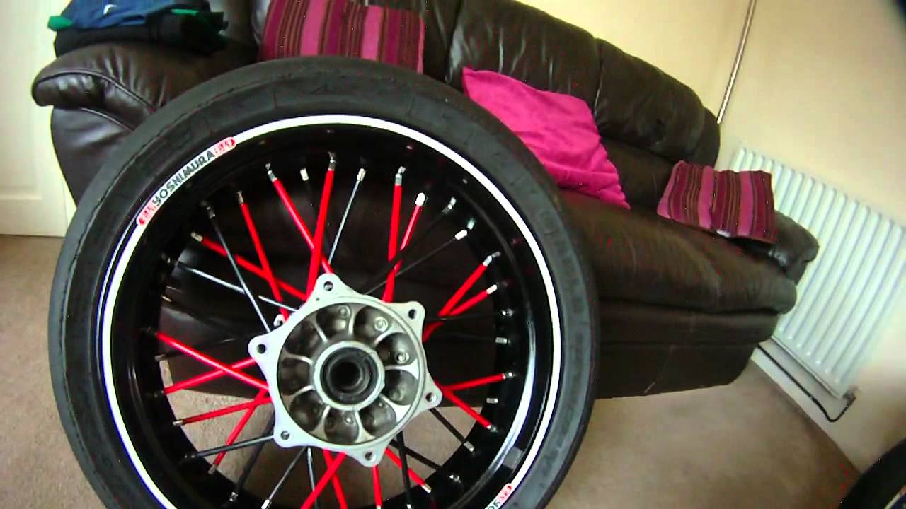 Spoke Wraps Black/Red Suzuki DRZ 400 SM