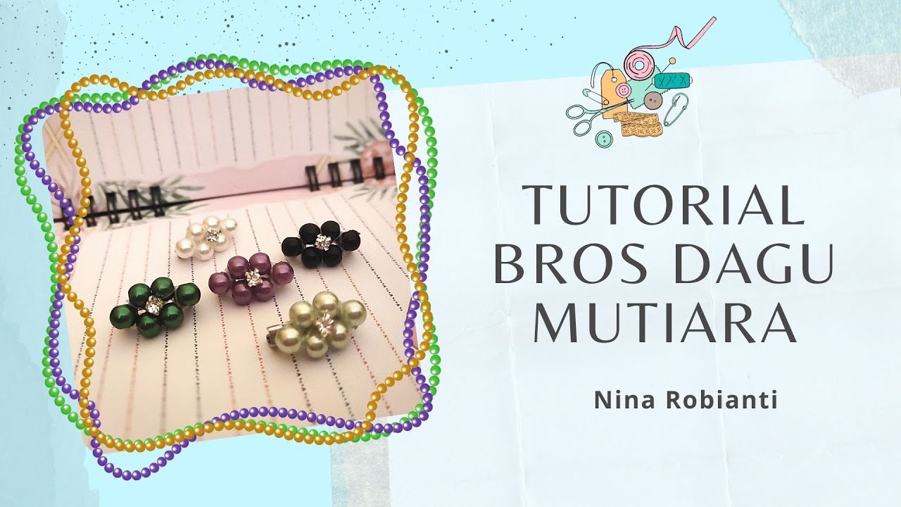 Tutorial Bros Dagu Mutiara || Cara Mudah Membuat Bros Dagu