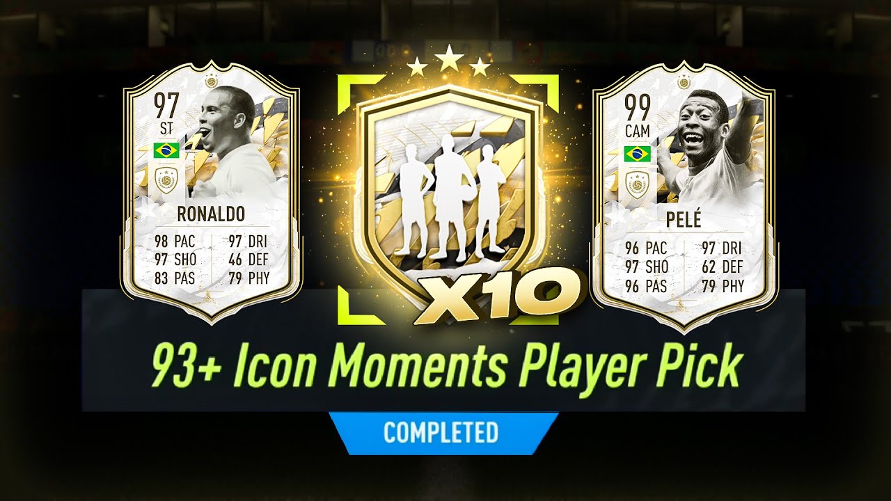 FIFA 22 10 x Guaranteed 93+ Icon Moments Player Pick Packs!