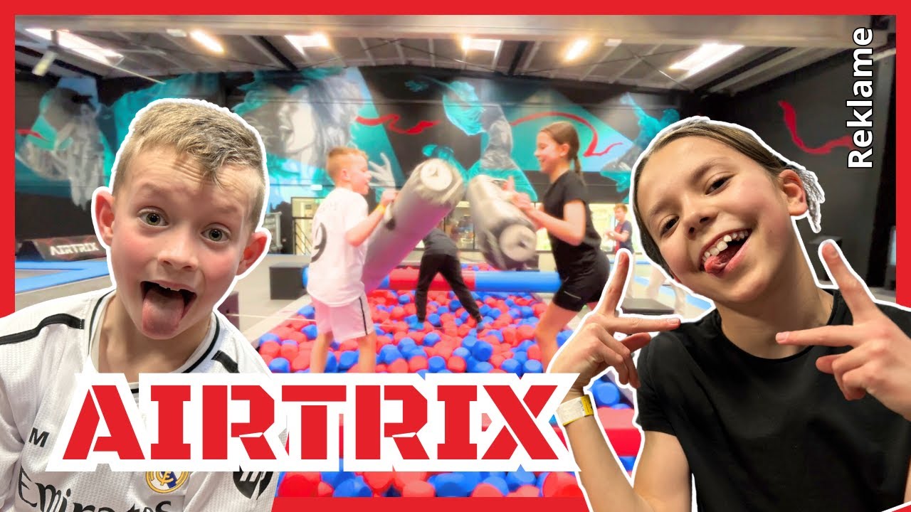 Sjov dag i AIRTRIX trampolinpark Ishøj🤸‍♀️🤩 Trampoliner, lasertag og forhindringsbaner🤪