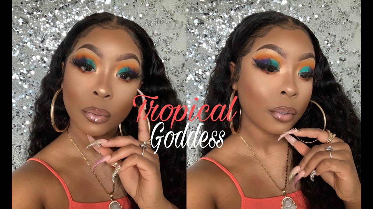 Tropical Goddess Makeup Tutorial | (NO TALKING TUTORIAL)