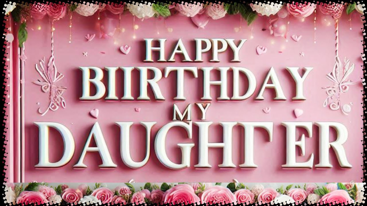 Happy Birthday My Daughter 👑 | Happy Birthday Song 🩷 | Lyrics