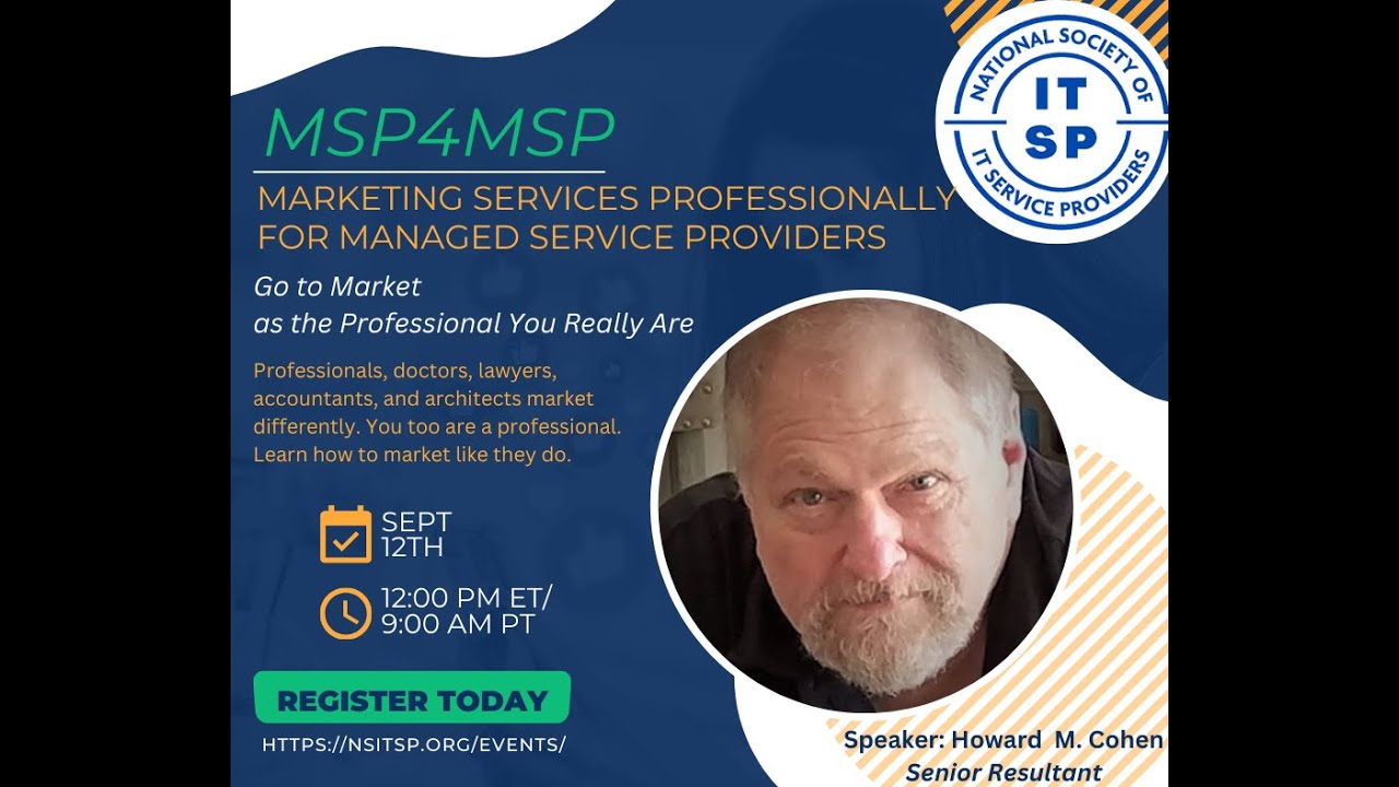 MSP4MSP: Marketing Services Professionally for Managed Service Providers