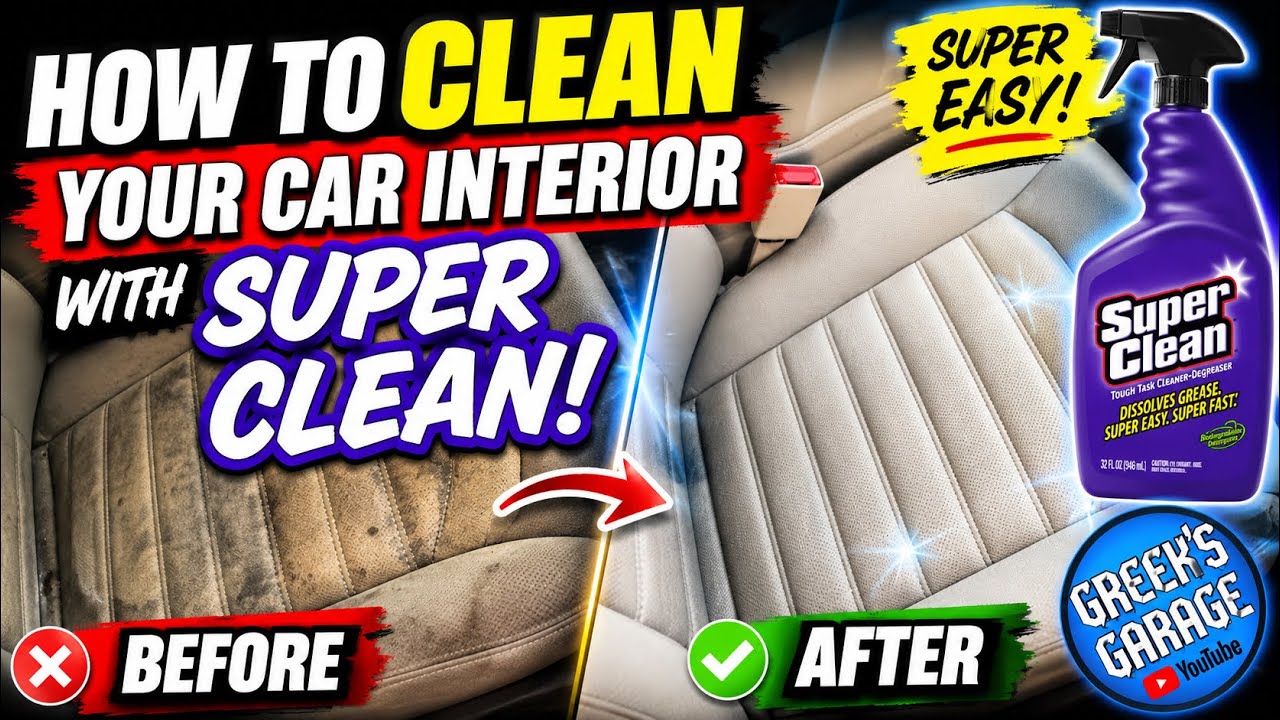Как почистить салон автомобиля с помощью (SUPER CLEAN)! + БЕСПЛАТНЫЙ розыгрыш