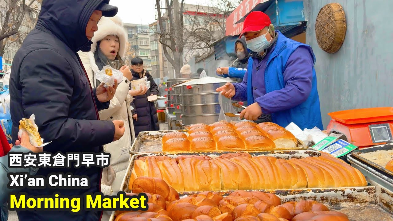 Authentic Morning Market in Xi’an China! Chinese Street Food | What Locals Eat?