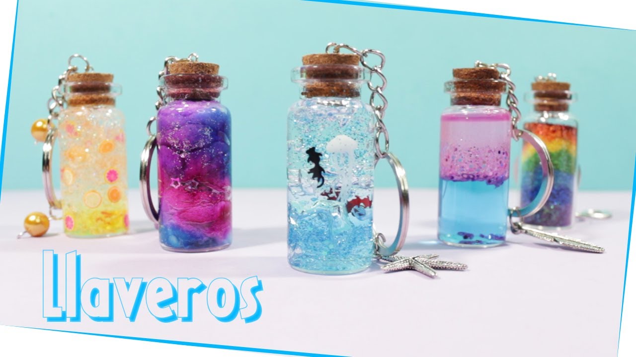 Llaveros con Frascos Paso a Paso / Mini Bottle Keychain DIY/ Souvenir Idea / Bottle Charm DIY