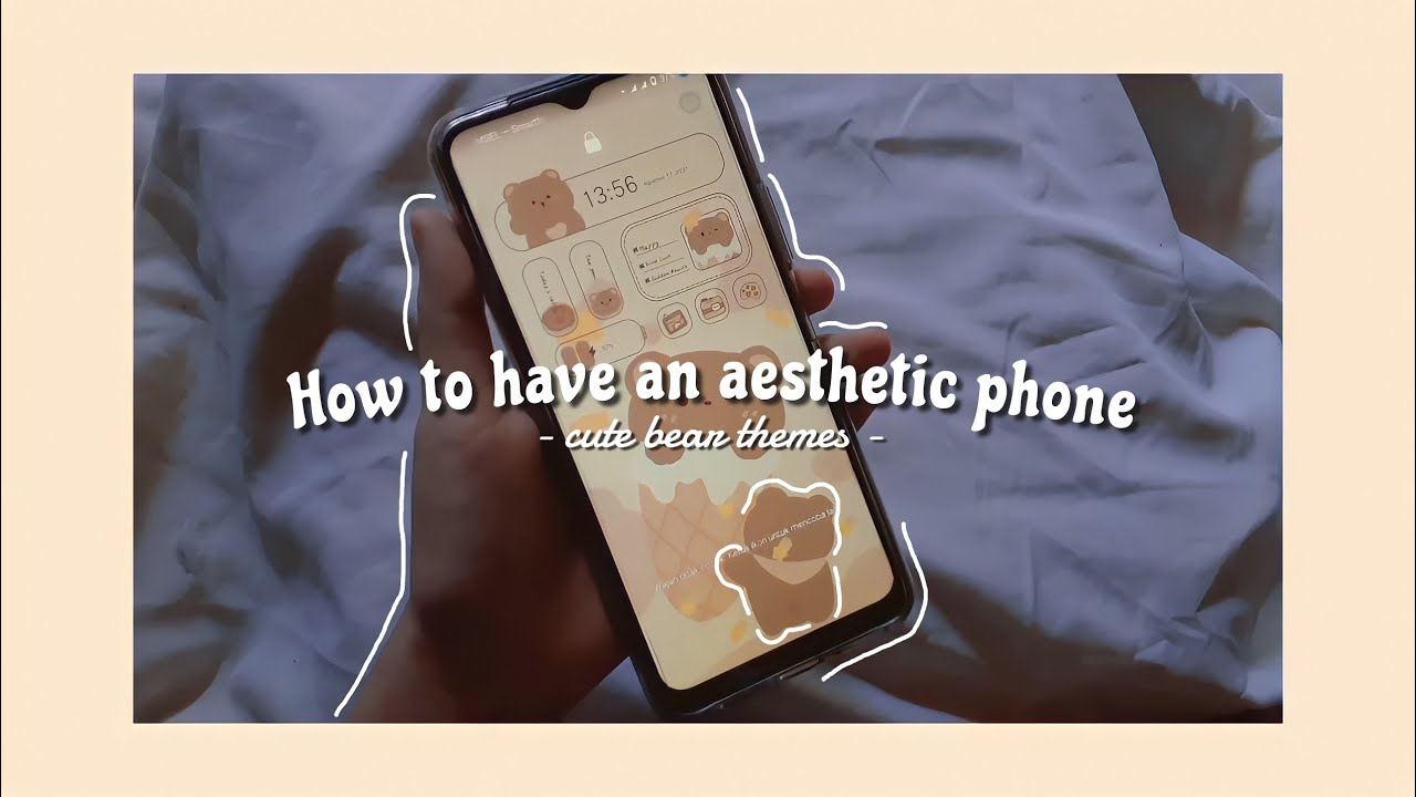 🐻How to have an aesthetic phone with cute themes | Vivo Y20🍯🍪🧸