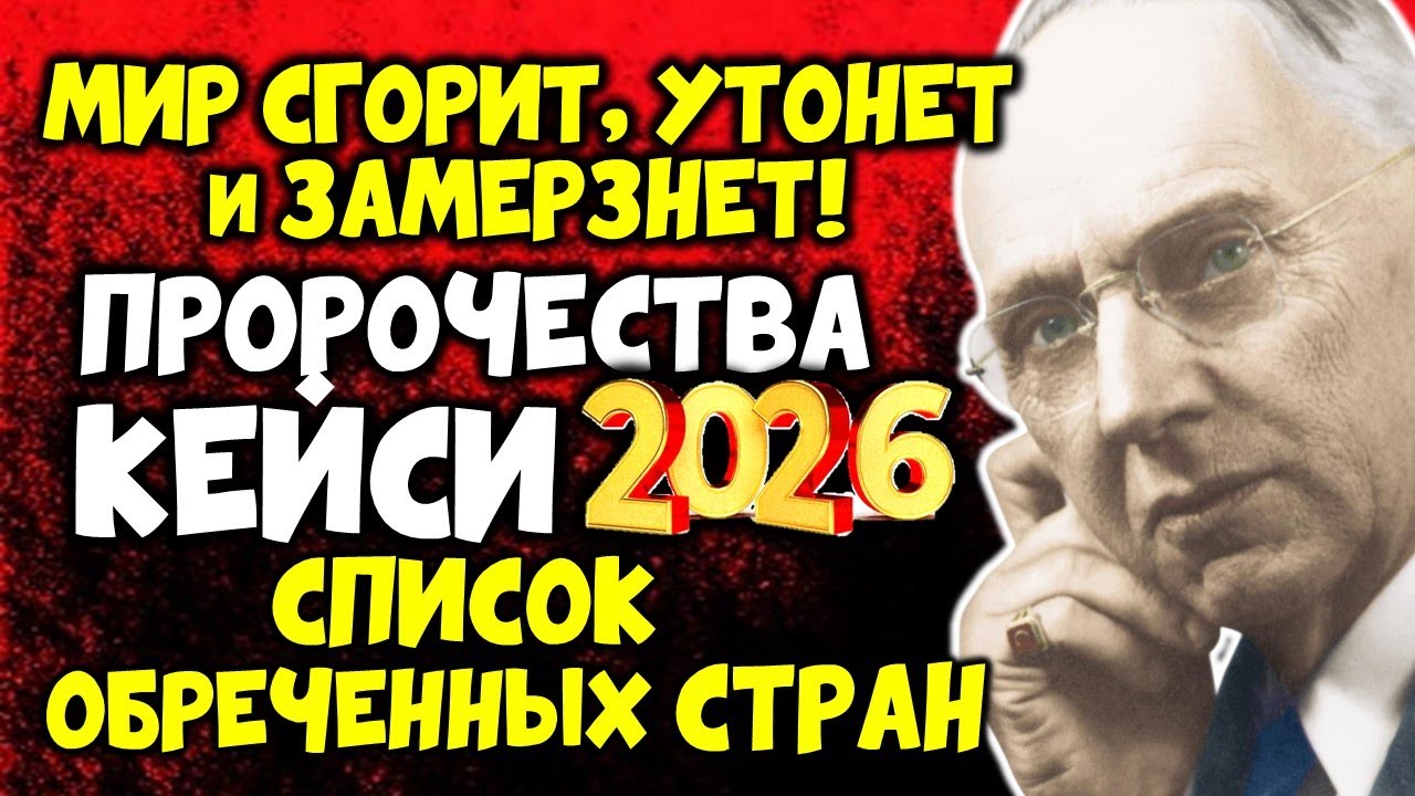 СПИСОК ОБРЕЧЕННЫХ СТРАН Три Главных Пророчеств КЕЙСИ 2026 МИР СГОРИТ, УТОНЕТ И ЗАМЕРЗНЕТ!