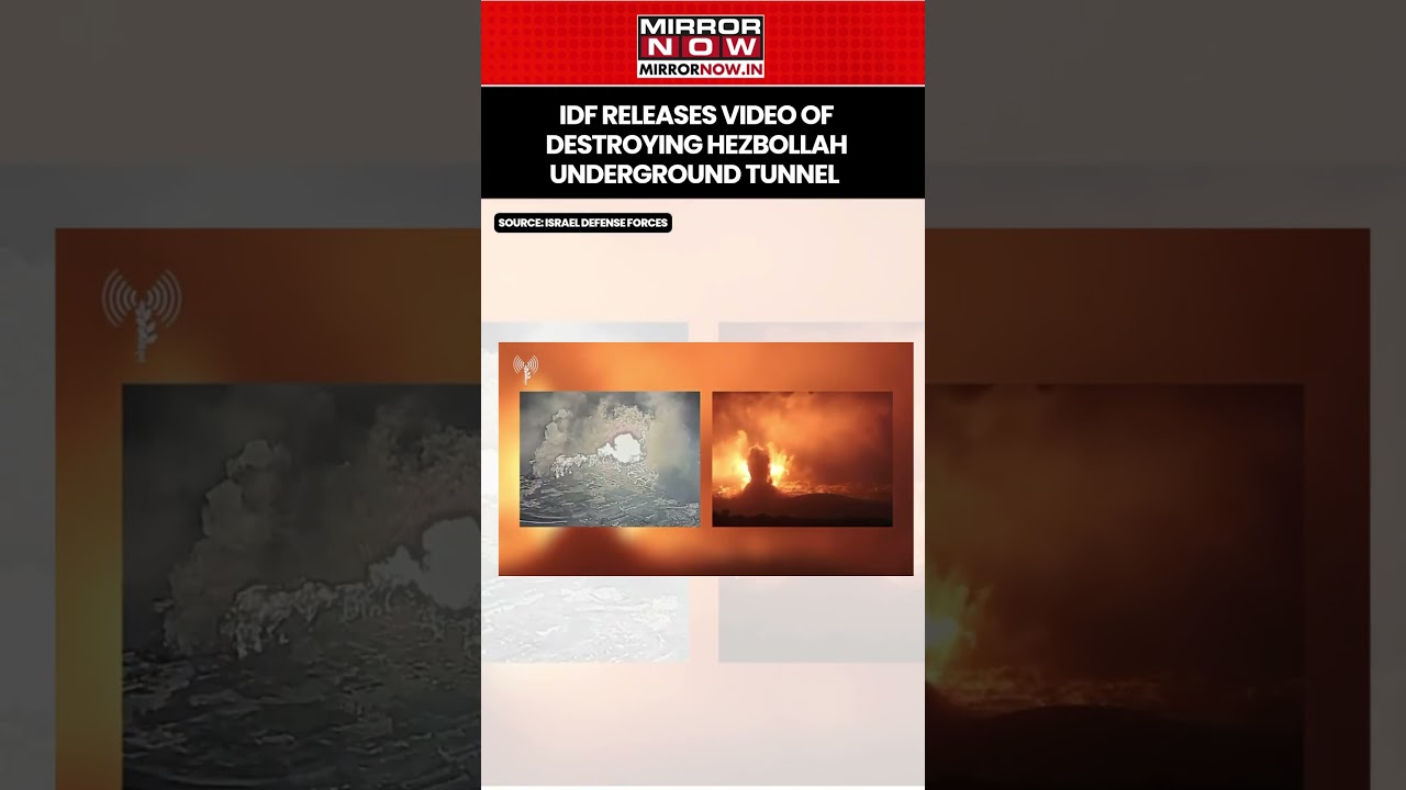 IDF Destroys Hezbollah Underground Tunnel In Lebanon | Watch Dramatic Video #shorts