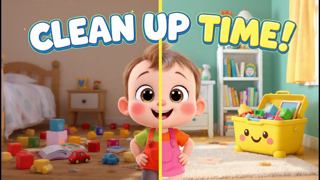 Clean Up Time! Pick Up Toys & Have Fun| Good habit song for kids